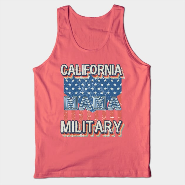 California Valor & Spirit: Retro-Inspired Military Hoodie with American Essence Tank Top by RCRICK64